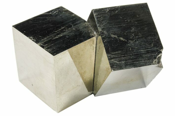 Natural Twinned Pyrite Cubes From Spain #82115